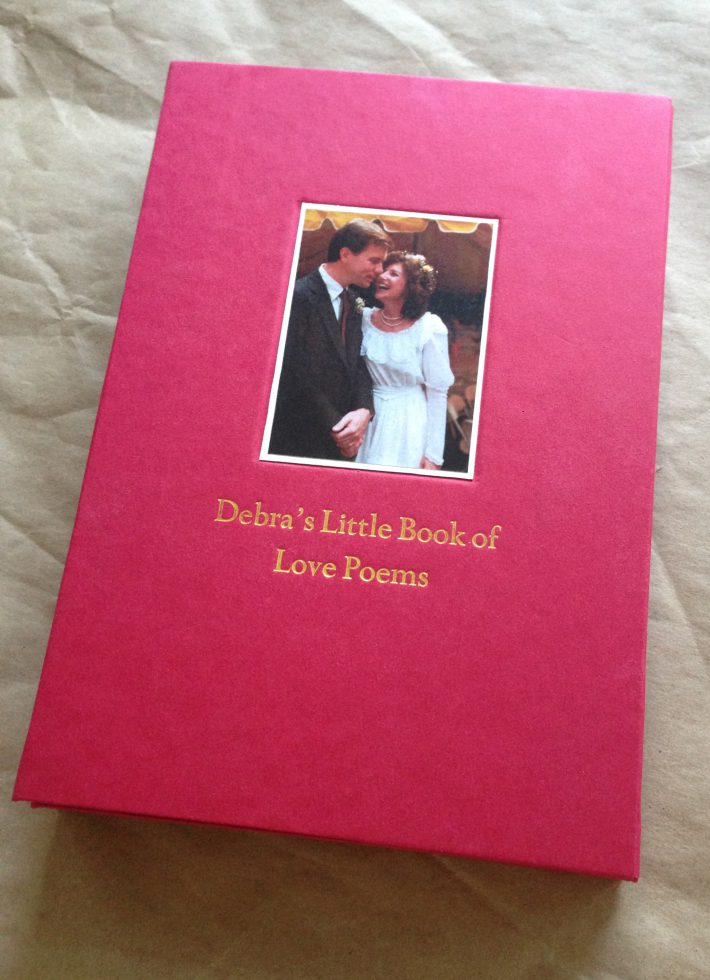 Small book of love poems; accordion binding